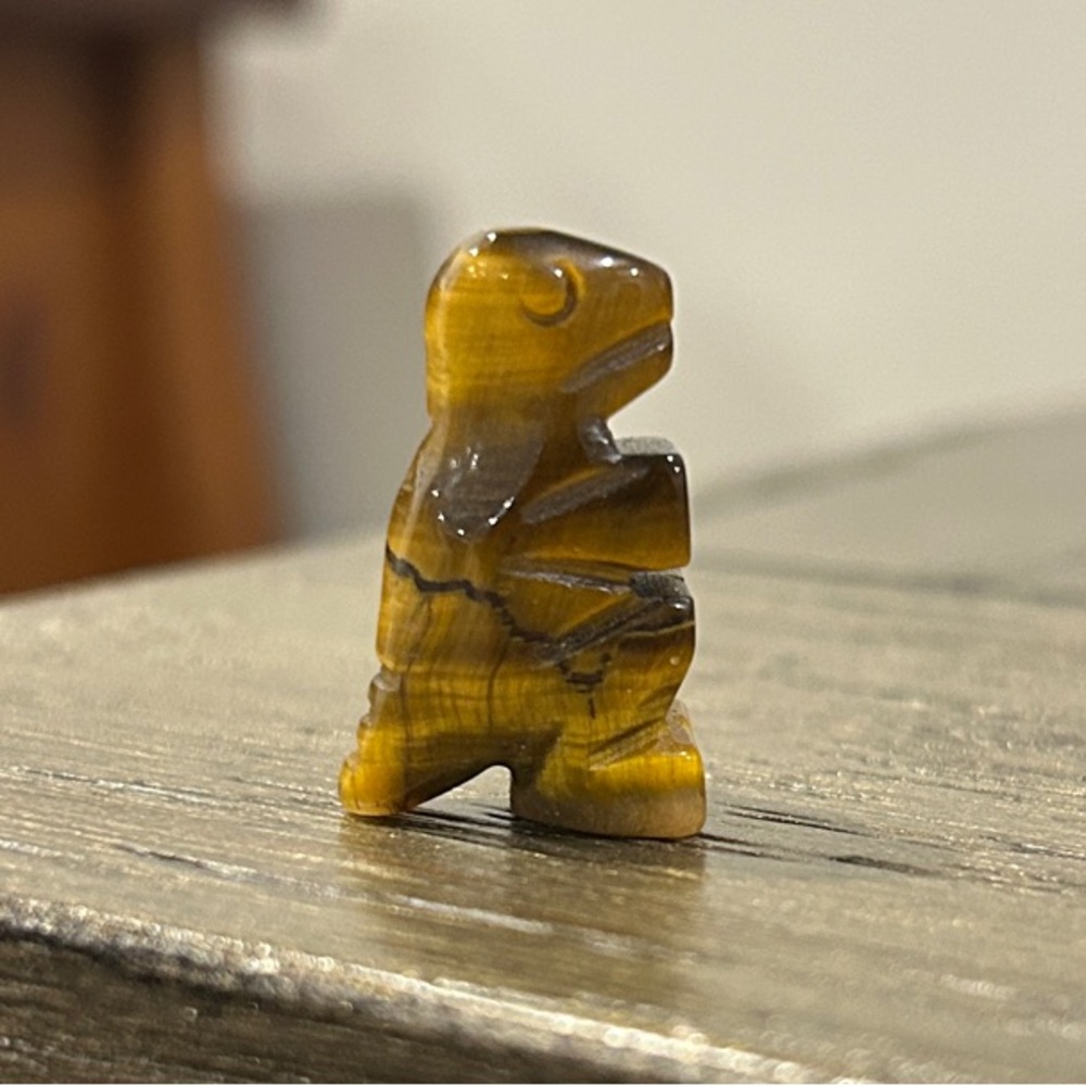 Tiger Eye Stone Dinosaur Figurine